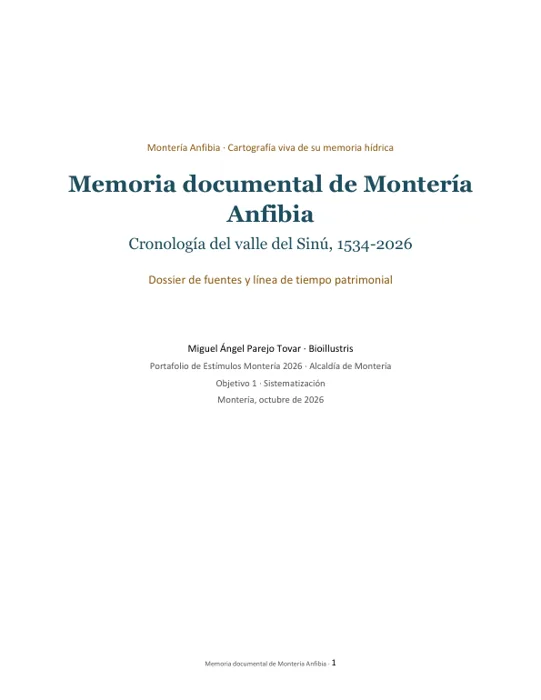 Portada de la memoria documental 1534-2026
